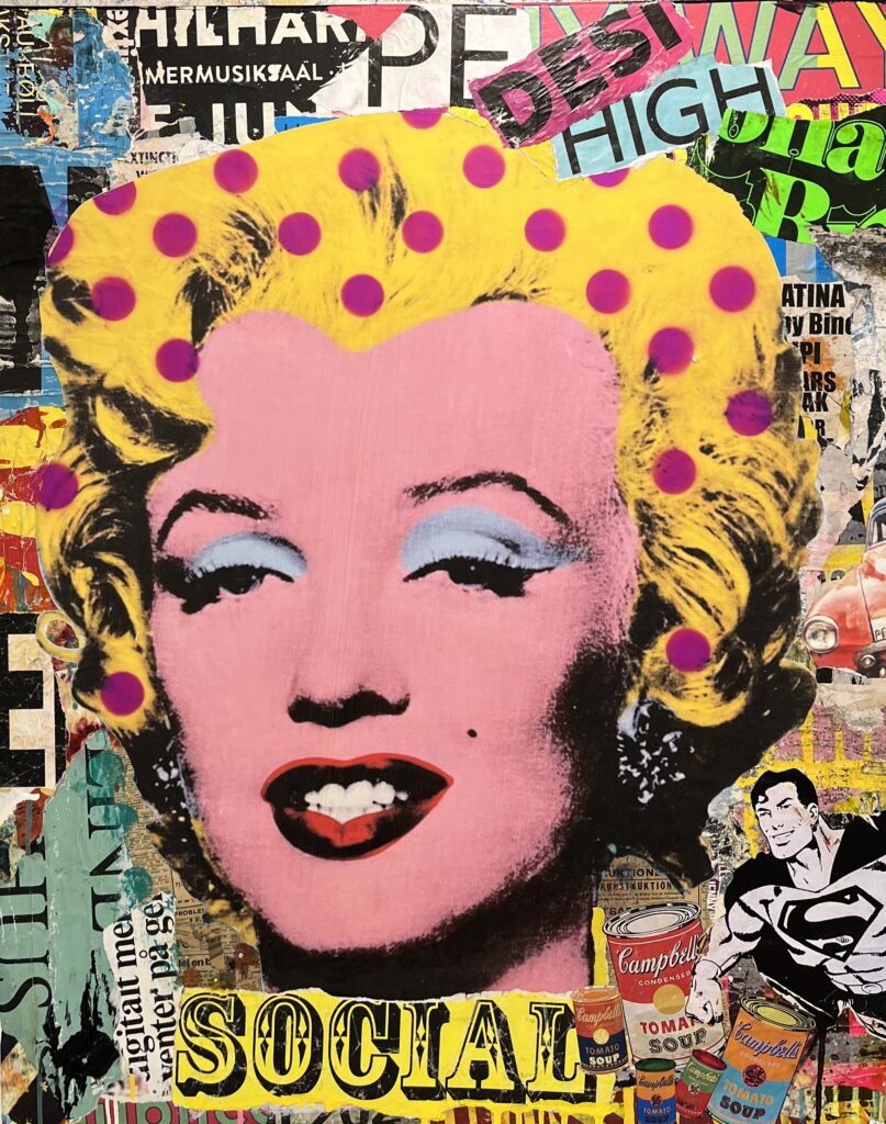 Marilyn Monroe Art Print By Alf P. Printet on 240 grams Premium Quality Art Print 70cm x 50cm - Order your Punk Pop Art Print By Alf P