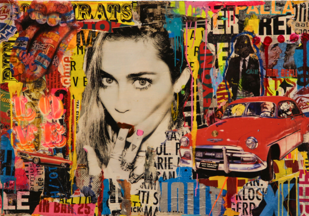 Miley Cyrus Wrecking Ball Collage Art by Alf P