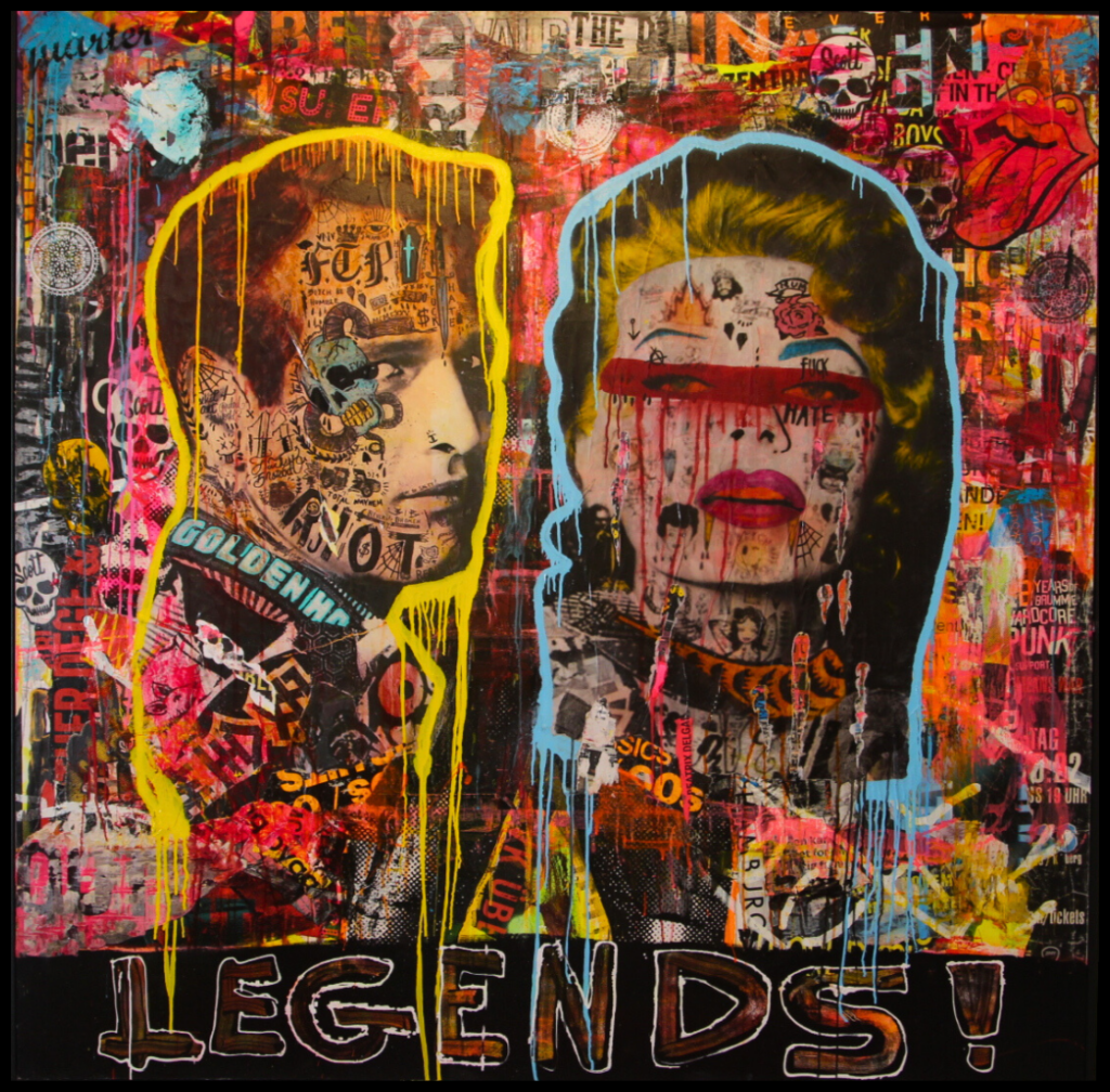 Legends Original Collage Art By Alf P.